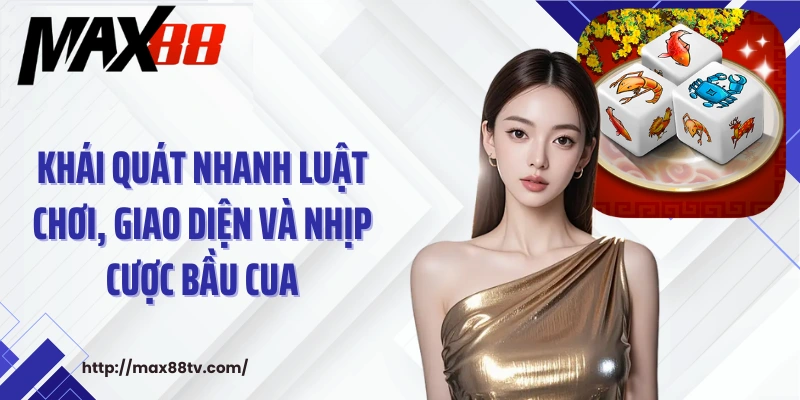 Khái quát nhanh luật chơi, giao diện và nhịp cược bầu cua